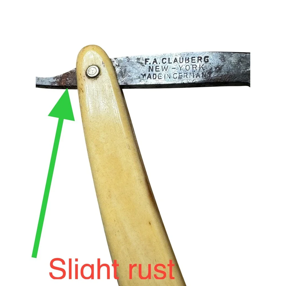 Antique F.A. Clauberg TORSORIAL GEM Straight Razor Made In Germany ca 1891-1910